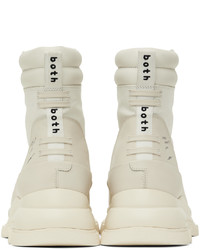 Sneakers alte di tela stampate bianche e nere di Both