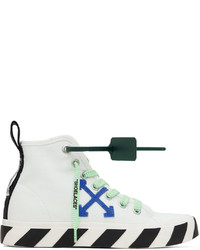 Sneakers alte di tela stampate bianche di Off-White