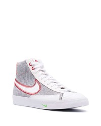 Sneakers alte di tela stampate grigie di Nike