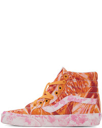 Sneakers alte di tela stampate multicolori di Collina Strada