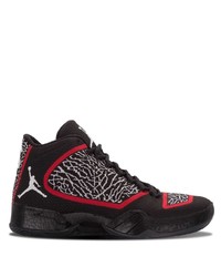 Sneakers alte di tela stampate nere di Jordan
