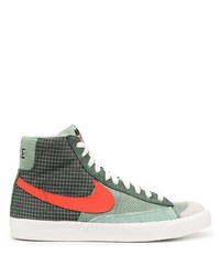 Sneakers alte di tela verde menta di Nike