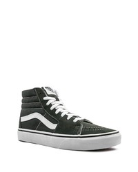 Sneakers alte di tela verde scuro di Vans