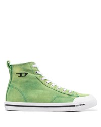 Sneakers alte di tela verdi di Diesel