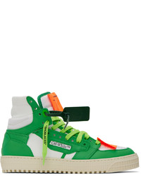 Sneakers alte di tela verdi di Off-White