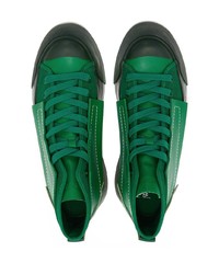 Sneakers alte di tela verdi di JW Anderson