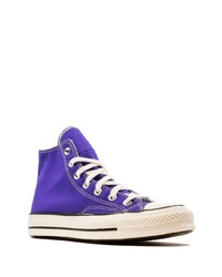 Sneakers alte di tela viola di Converse