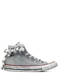 Sneakers alte grigie di Converse