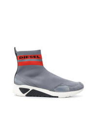 Sneakers alte grigie di Diesel