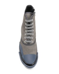 Sneakers alte grigio scuro di Julien David