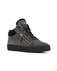 Sneakers alte grigio scuro di Giuseppe Zanotti Design