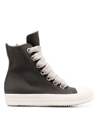 Sneakers alte grigio scuro di Rick Owens DRKSHDW