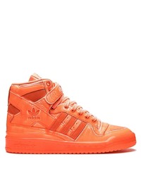 Sneakers alte in pelle arancioni di adidas