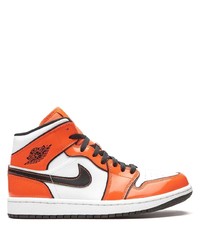 Sneakers alte in pelle arancioni di Jordan