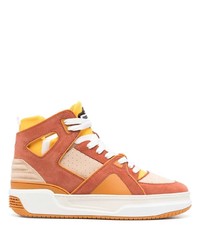 Sneakers alte in pelle arancioni di Just Don