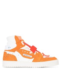 Sneakers alte in pelle arancioni di Off-White