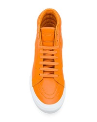 Sneakers alte in pelle arancioni di Vans