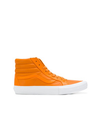 Sneakers alte in pelle arancioni di Vans