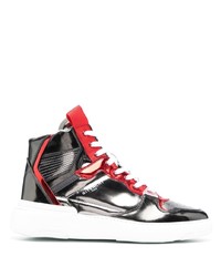 Sneakers alte in pelle argento di Givenchy