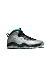 Sneakers alte in pelle argento di Jordan