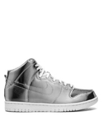 Sneakers alte in pelle argento di Nike