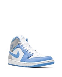 Sneakers alte in pelle azzurre di Jordan