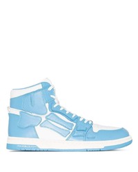 Sneakers alte in pelle azzurre di Amiri
