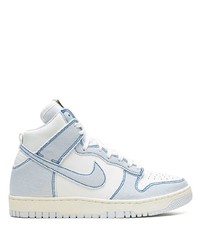 Sneakers alte in pelle azzurre di Nike