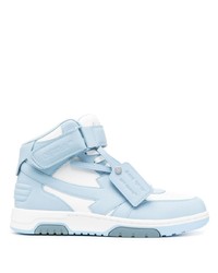 Sneakers alte in pelle azzurre di Off-White