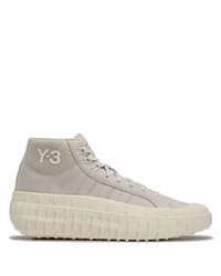 Sneakers alte in pelle beige di Y-3