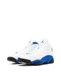 Sneakers alte in pelle bianche e blu di Jordan