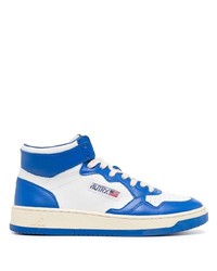 Sneakers alte in pelle bianche e blu di AUTRY