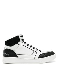 Sneakers alte in pelle bianche e nere di Armani Exchange