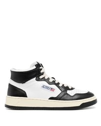 Sneakers alte in pelle bianche e nere di AUTRY