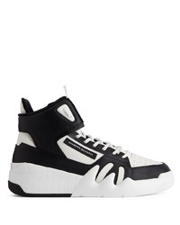Sneakers alte in pelle bianche e nere di Giuseppe Zanotti
