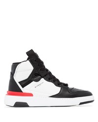Sneakers alte in pelle bianche e nere di Givenchy