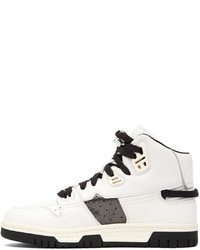 Sneakers alte in pelle bianche e nere di Acne Studios