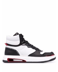 Sneakers alte in pelle bianche e nere di Karl Lagerfeld