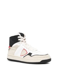 Sneakers alte in pelle bianche e nere di Philippe Model Paris