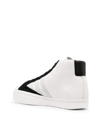 Sneakers alte in pelle bianche e nere di Y-3