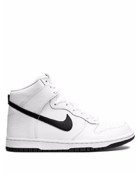 Sneakers alte in pelle bianche e nere di Nike