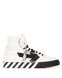 Sneakers alte in pelle bianche e nere di Off-White
