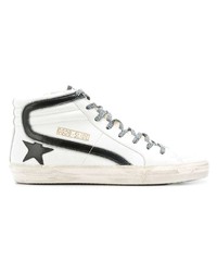 Sneakers alte in pelle bianche e nere di Golden Goose Deluxe Brand