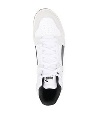 Sneakers alte in pelle bianche e nere di Puma