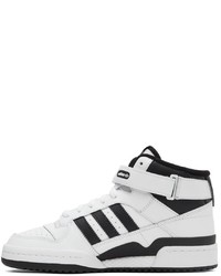 Sneakers alte in pelle bianche e nere di adidas Originals