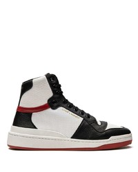 Sneakers alte in pelle bianche e nere di YSL