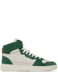 Sneakers alte in pelle bianche e verdi di Axel Arigato