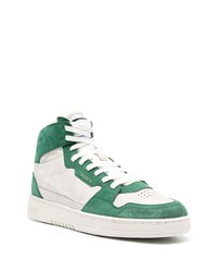 Sneakers alte in pelle bianche e verdi di Axel Arigato