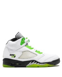 Sneakers alte in pelle bianche e verdi di Jordan