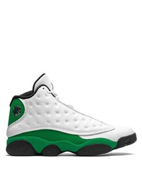 Sneakers alte in pelle bianche e verdi di Jordan